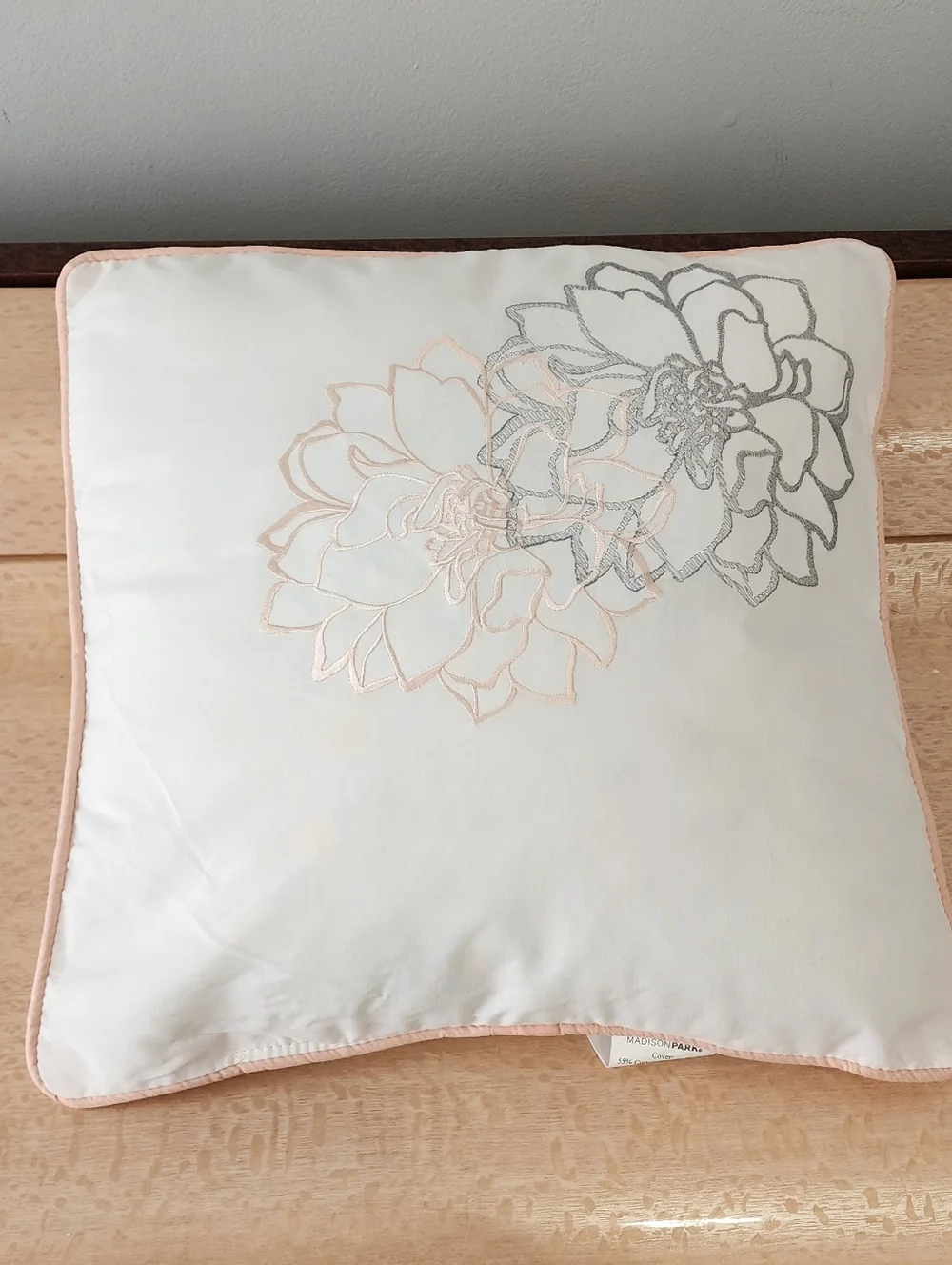 Madison Park 3 Decorative Pillows Set Luxury Bedding Collection Embroidered